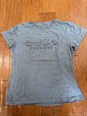 Gray 'Dinosaurs' Graphic Tee